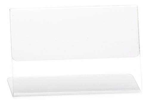 Imagen 4 de 10 de Porta Precios Acrílico Menú Mesa Mostrador 7x4,5 Pack X100u