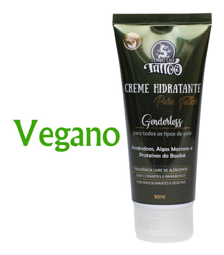 Imagem 2 de 5 de Hidratante Vegano Genderless Para Tattoo 90 Ml- Realça A Cor