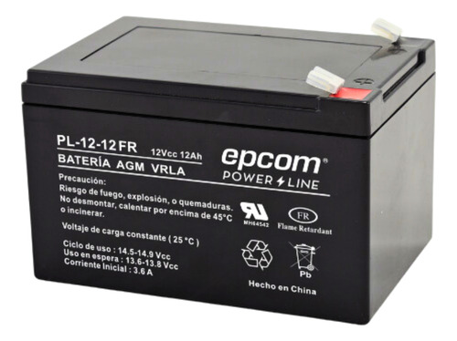Batería Sellada Ds12-12 Epcom 12v 12ah Recargable Agm