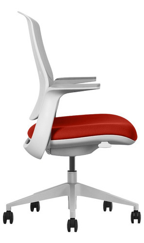 Silla Ejecutiva Ergonómica De Escritorio Ferrini Oficina F3 Color Rojo Material del tapizado Malla