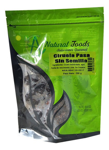 Ciruela Pasa Deshidratada X 250g Natural Foods