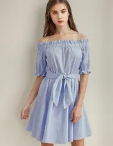 Comprar Vestidos \u002Fvestido Con Vuelo\u002F Vestidos De Rayas