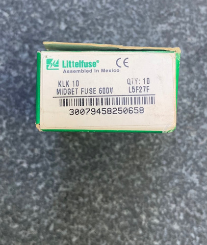 Fusible Littelfuse Klk 10 - Caja Con 10 Pzs