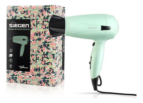 Secador De Pelo Siegen Sg-3012c23 Plegable Color Verde