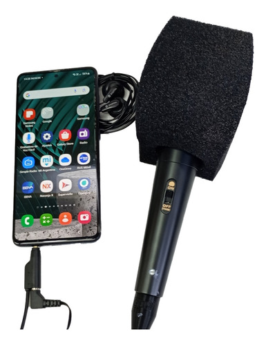 Micrófono Para Celular Capuchón Grande C/ Auricular Incluido