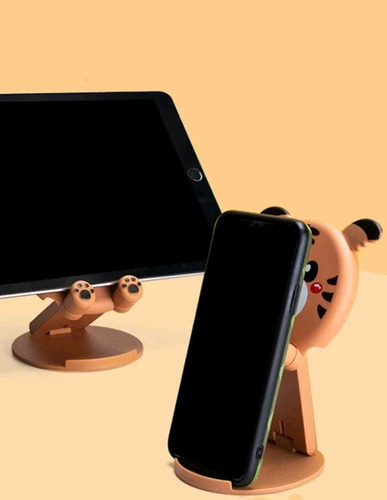 Soporte Base De Celular Ajustable Diseño Kawaiicaritatigrito