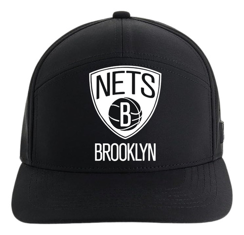 Gorra Nets Basketball 5 Paneles Premiun Black