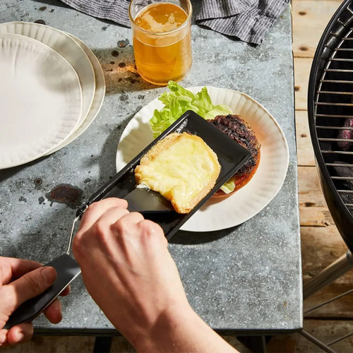 Conjunto De Grelha Raclette Queijo Antiaderente Com Espátula