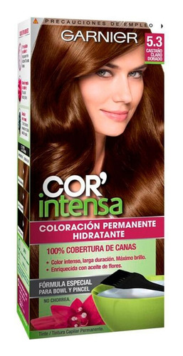 Kit Coloración Garnier Cor Inte 5.3 Cast Claro Dorado X 45 G