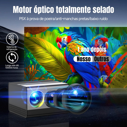 Projetor Profissional Bettdow Wifi Full Sealed Hd 700ansi