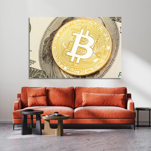 Cuadro Bitcoin Criptomonedas Crypto Decorativo 120x80 M20