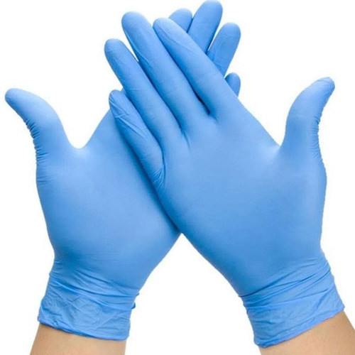 Guantes hospitalarios desechables Volk Sensi Medical, caja de 100 unidades, color azul, talla G (9)