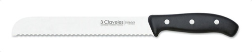 Cuchillo 3 Claveles Panero 20 Cm Domus Acero Inoxidable Color Negro