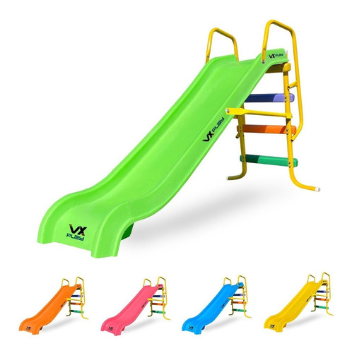 . Tobogan Infantil 3 Escalones Bajada Pvc Vxplay Doble Pared