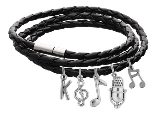 Pulsera Micrófono Locutor Música Dije Clave Sol Nota Letra