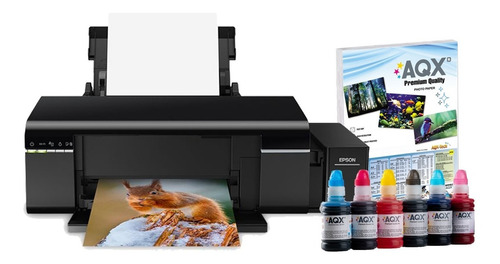 Impresora Fotografica Epson L805 Ecotank Cd Dvd + 600ml (100ml X Color) Tinta Linea Premium Aqx