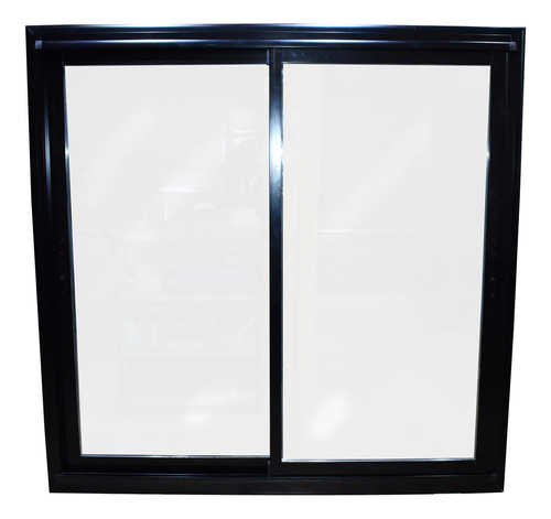 Ventana Corrediza Modena 180x180 Negro Vidrio 4mm