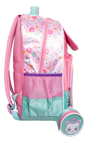 Kit Mochila Mis Pastelitos Lonchera Lap Original Primaria Mo Rosa Rosa