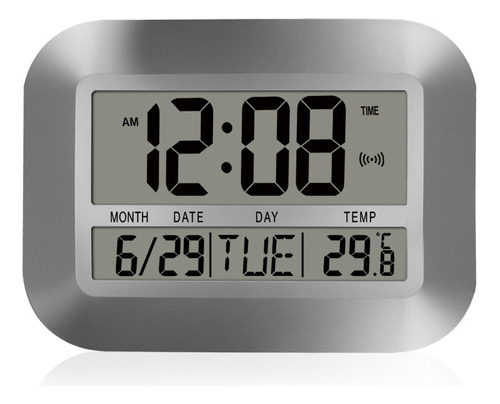 Reloj De Pared Digital Grande Con Termómetro Y Despertador