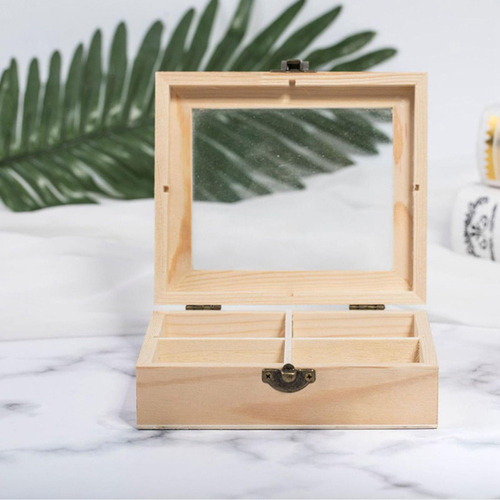 Caja Expositora De Almacenamiento Con 6 Compartimentos, Made