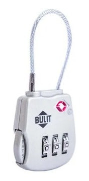 Imagen 2 de 4 de Candado Bulit Tsa Combinación C/cable Valija Maleta Equipaje