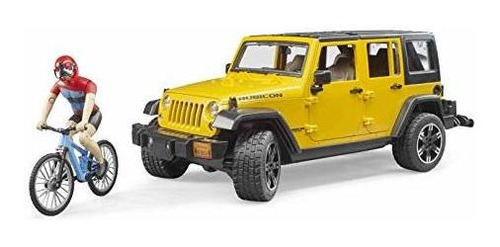 Set Jeep Wrangler Rubicon Con Bicicleta De Montaña Y Figura