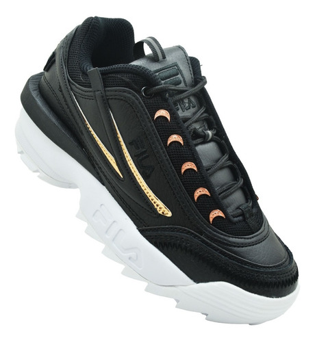 Tenis Fila Disruptor Ii Exp Pierced 5xm01799-02 Blk/wht/rrld