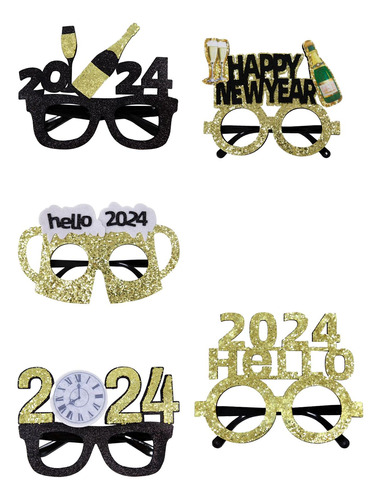 5x 2024 Gafas De Nochevieja Gafas De Vestir Para Fiestas