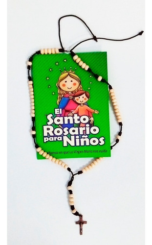 Imagen 1 de 4 de Rosario De Niños + Folleto Rosario Para Niños Ilustrado
