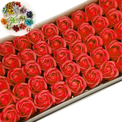 Kit 144 Mini Buque Rosa Flores Artificiais De Eva Decoração - R$ 18,05 thumbnail
