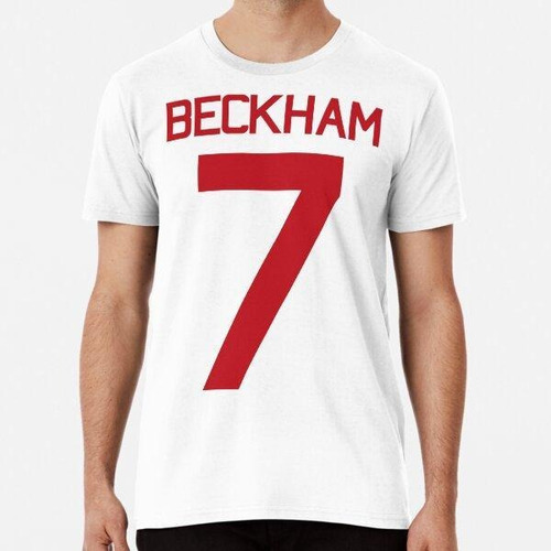 Remera David Beckham 7 Rojo Algodon Premium 