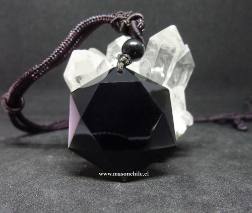 Obidiana Negra - Gran Merkabah Colgante De Protección, 2019