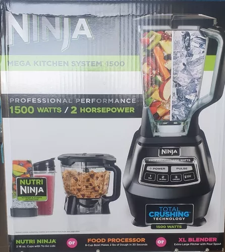 Ninja Mega Kitchen System (BL770) Licuadora/procesador de alimentos con  base Auto-iQ de 1500 W, jarra de 72 onzas, recipiente de procesador de 64