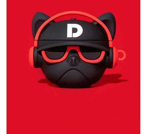 AirPods 1/2 De Red Bulldog Compatibles Con Apple, Dibujos An