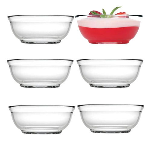 Set X 6 Unidades Mini Bowl Vidrio Dip 10 Cm Gastroboutique