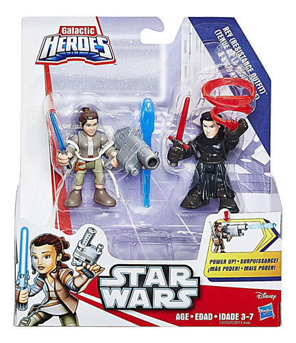 Star Wars Rey & Kylo Ren Plaskool Galactic Heroes