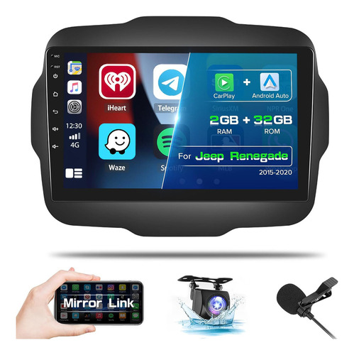 Para Jeep Renegade Carplay Stereo 2015-2020 Con Pantalla Tác