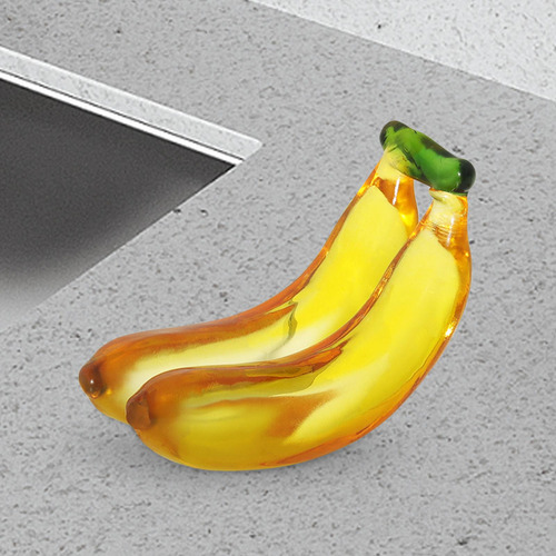 Estatuilla De Fruta, Adorno De 90x38mm Dos Plátanos