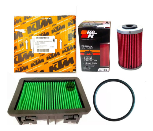 Filtros Aire /aceite + Oring Ktm Duke 200ng/250ng/390ng.