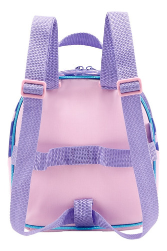 Lancheira Frozen Elsa Bolsa Térmica Mochila Escolar Infantil Cor Lilás