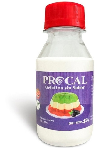 Gelatina Sin Sabor Libre De Gluten Ni Tacc Procal X 42 Gr