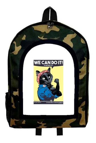 Mochila Camuflada Gato Gatos Gatitos Modelo 98