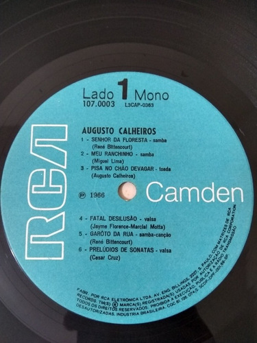 Lp Augusto Calheiros 1966 Senhor Da Floresta (Usado)