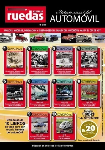 Imagen 1 de 1 de Colección Historia Visual Del Automóvil 10 Libros (negociabl