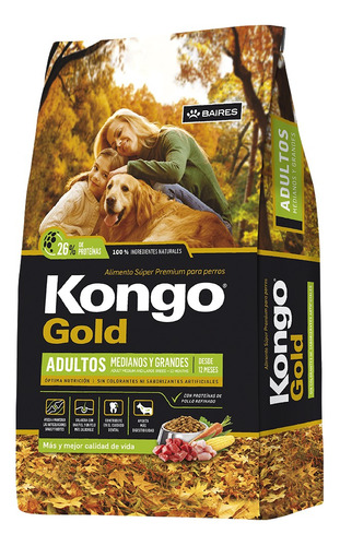 Alimento Kongo Gold  para perro adulto de raza mediana y grande sabor mix en bolsa de 24 kg