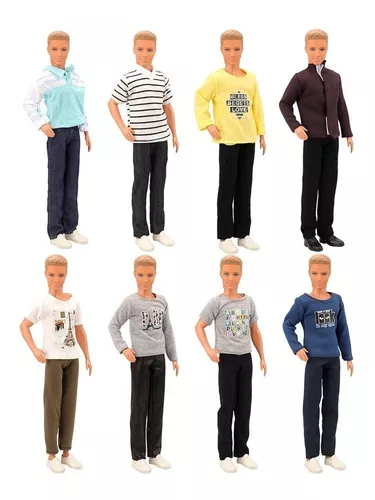 Kit com 5 Conjuntos De Roupas Para Boneco Ken namorado da Barbie