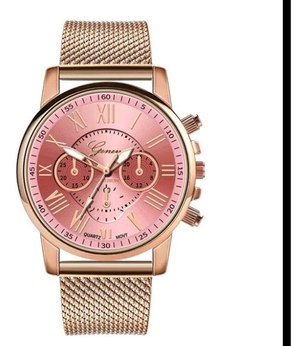 Relógio Feminino Dourado Geneva Diversas Cores + Caixinha