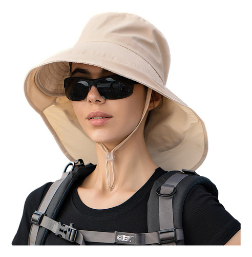 Sombrero De Sol De Ala Grande Para Mujer Con Upf 50