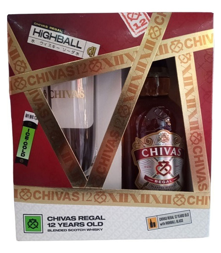 Whisky Chivas Regal 12 Años + Vaso