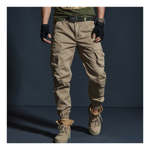 Pantalones Caqui Para Hombre Joggers Tácticos Militares Para